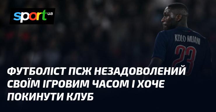 Гравець ПСЖ не задоволений своєю роллю в команді та має намір залишити клуб.